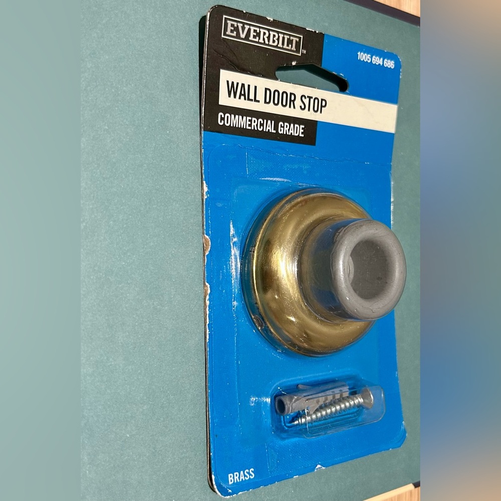 EVERBILT-Brass Wall Door Stop